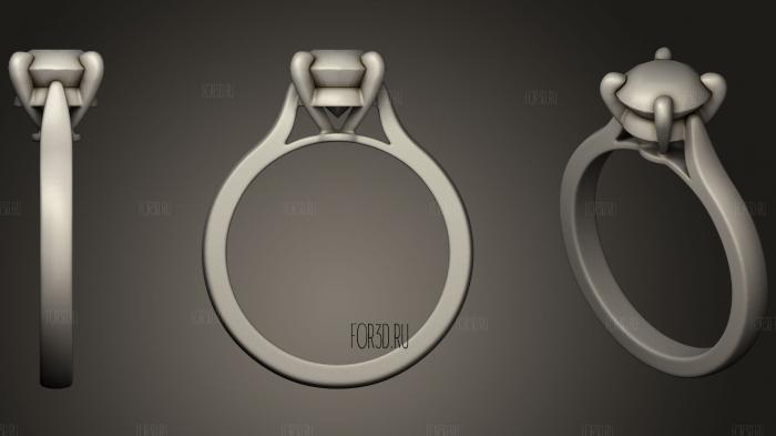 Engagement ring 3d stl модель для ЧПУ